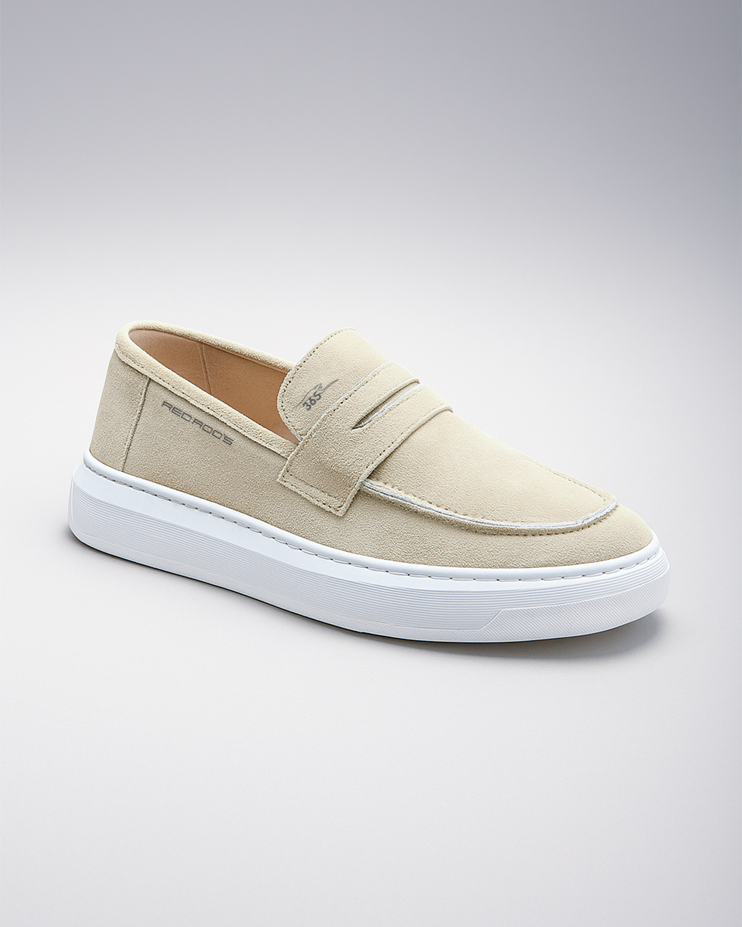 Mocassim Loafer de Couro Bege 365