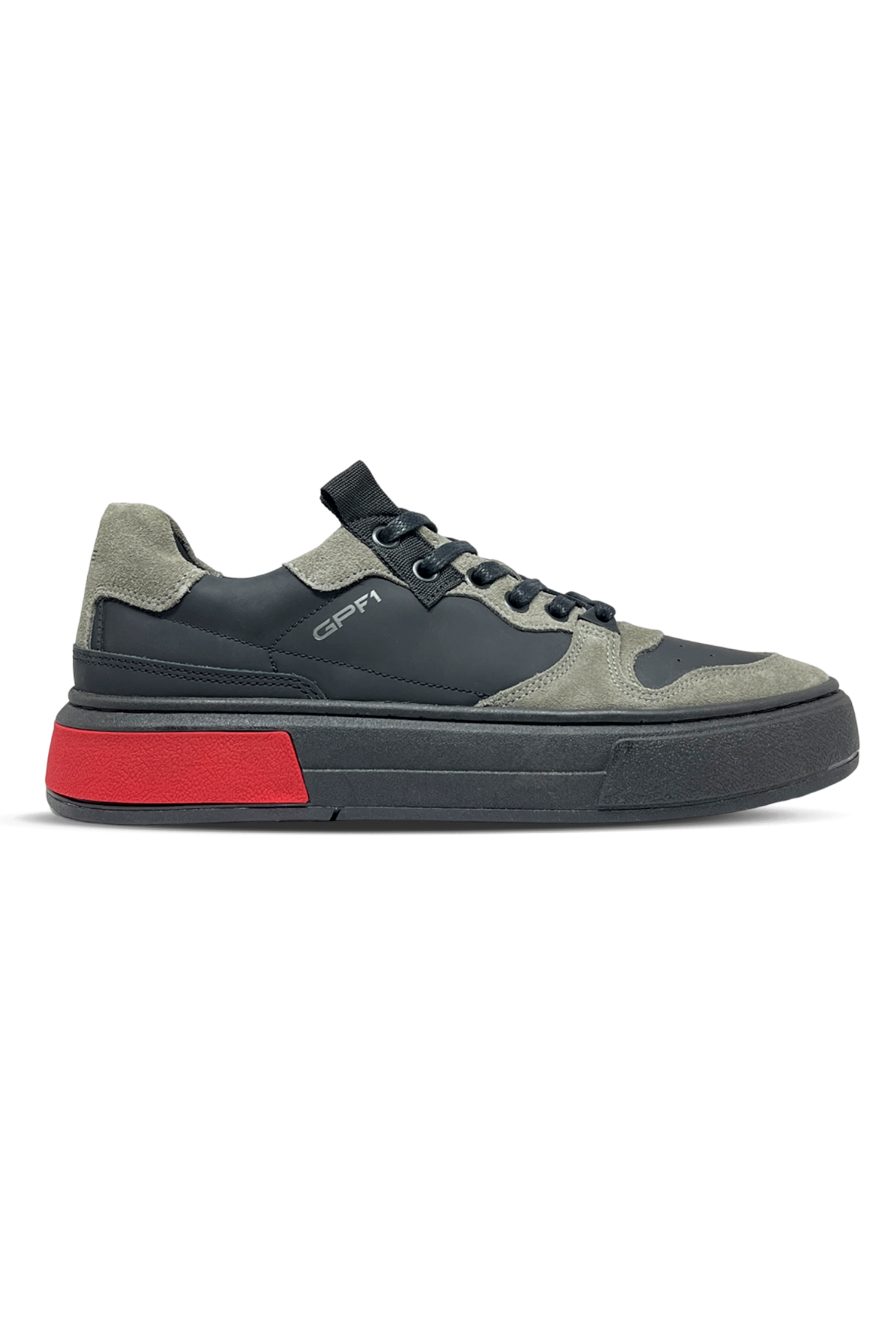 Tênis Couro RR´S GPF1 Preto Cinza