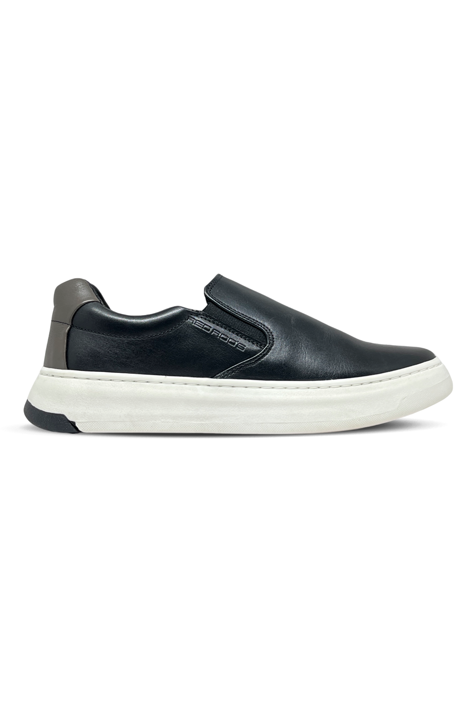 Tênis Slip On Couro Targa Preto