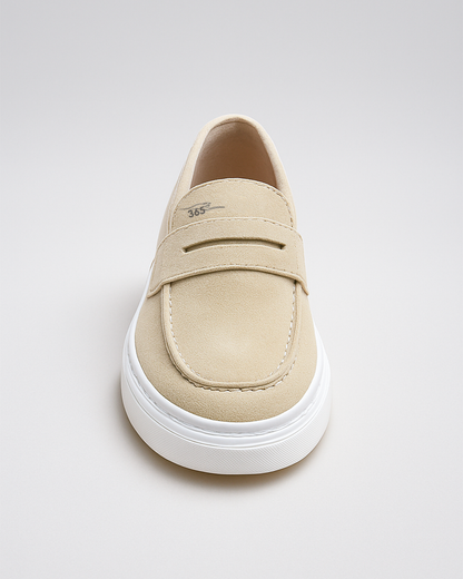 Mocassim Loafer de Couro Bege 365