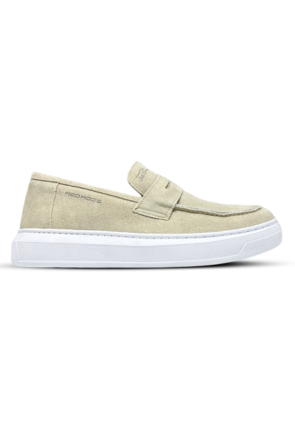 Mocassim Loafer de Couro Bege 365