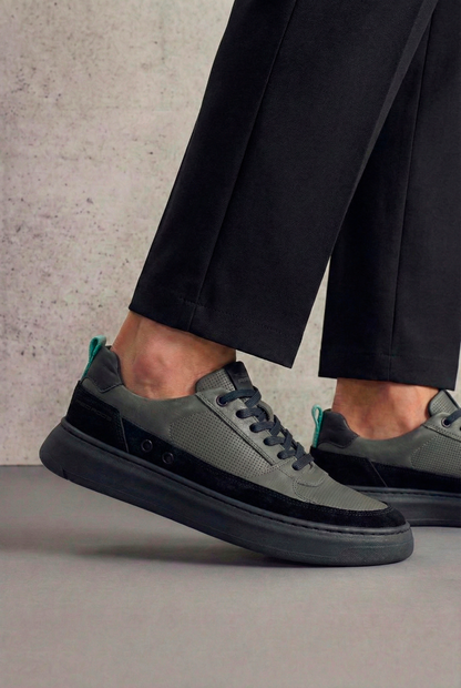 Tênis Couro RR´S Nine Eleven Chumbo