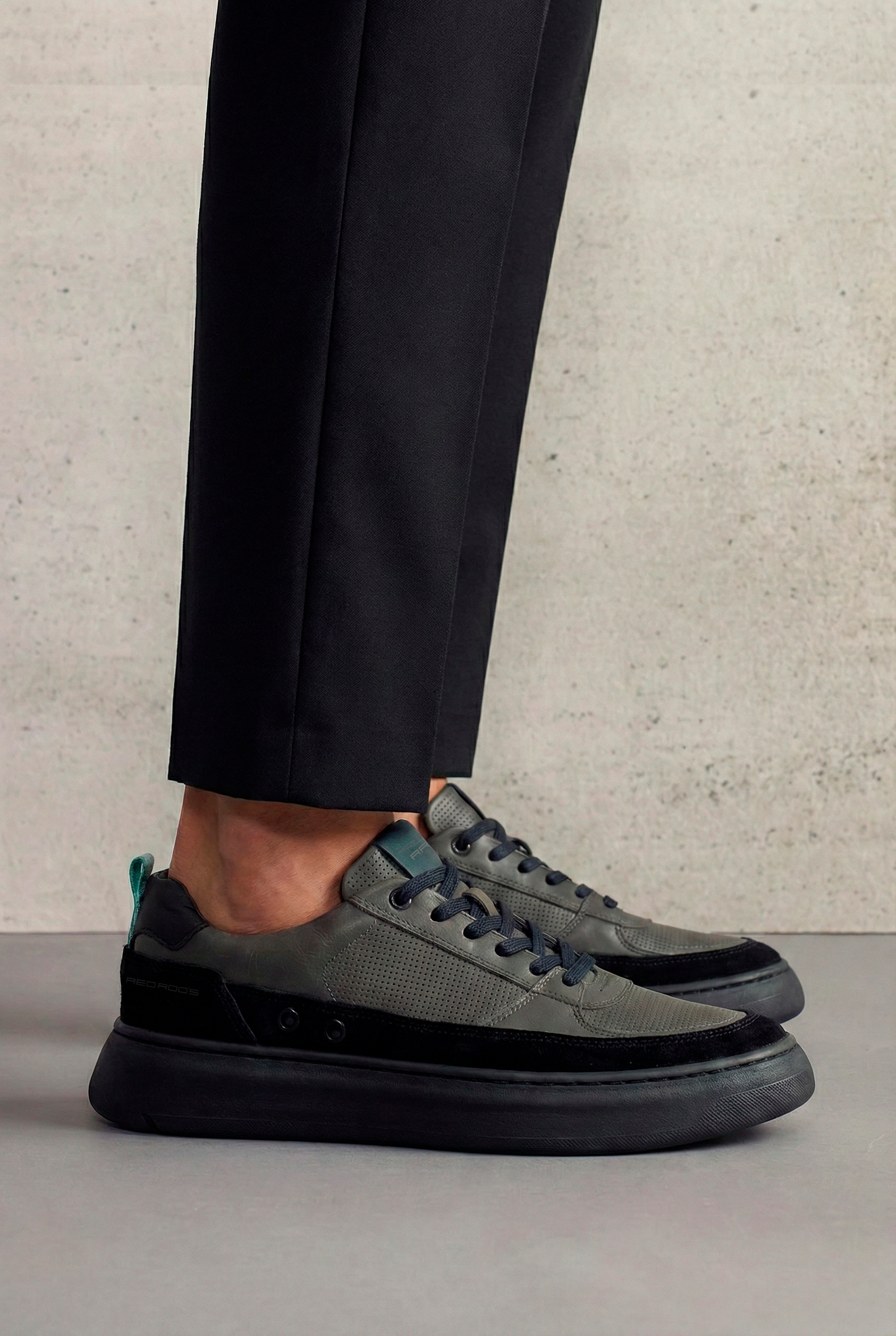 Tênis Couro RR´S Nine Eleven Chumbo