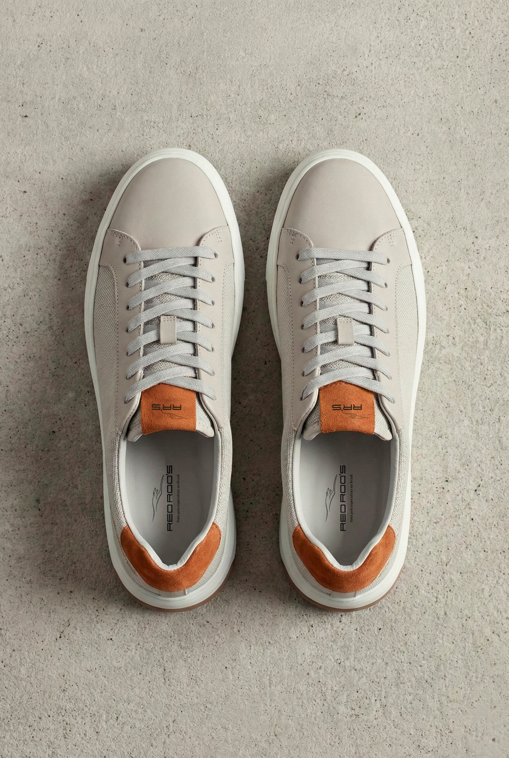 Tênis Couro RR´S Porscha Cinza